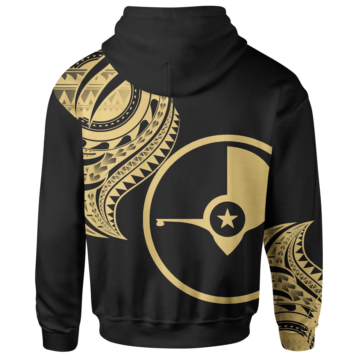 Yap State Custom Personalised Hoodie - Yap State Tatau Gold Patterns
