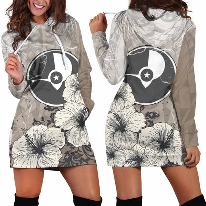 Yap State Hoodie Dress -Vintage Luxury Floral Style