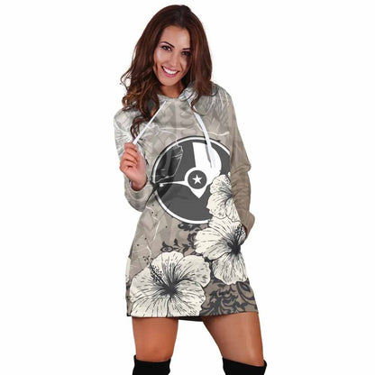 Yap State Hoodie Dress -Vintage Luxury Floral Style