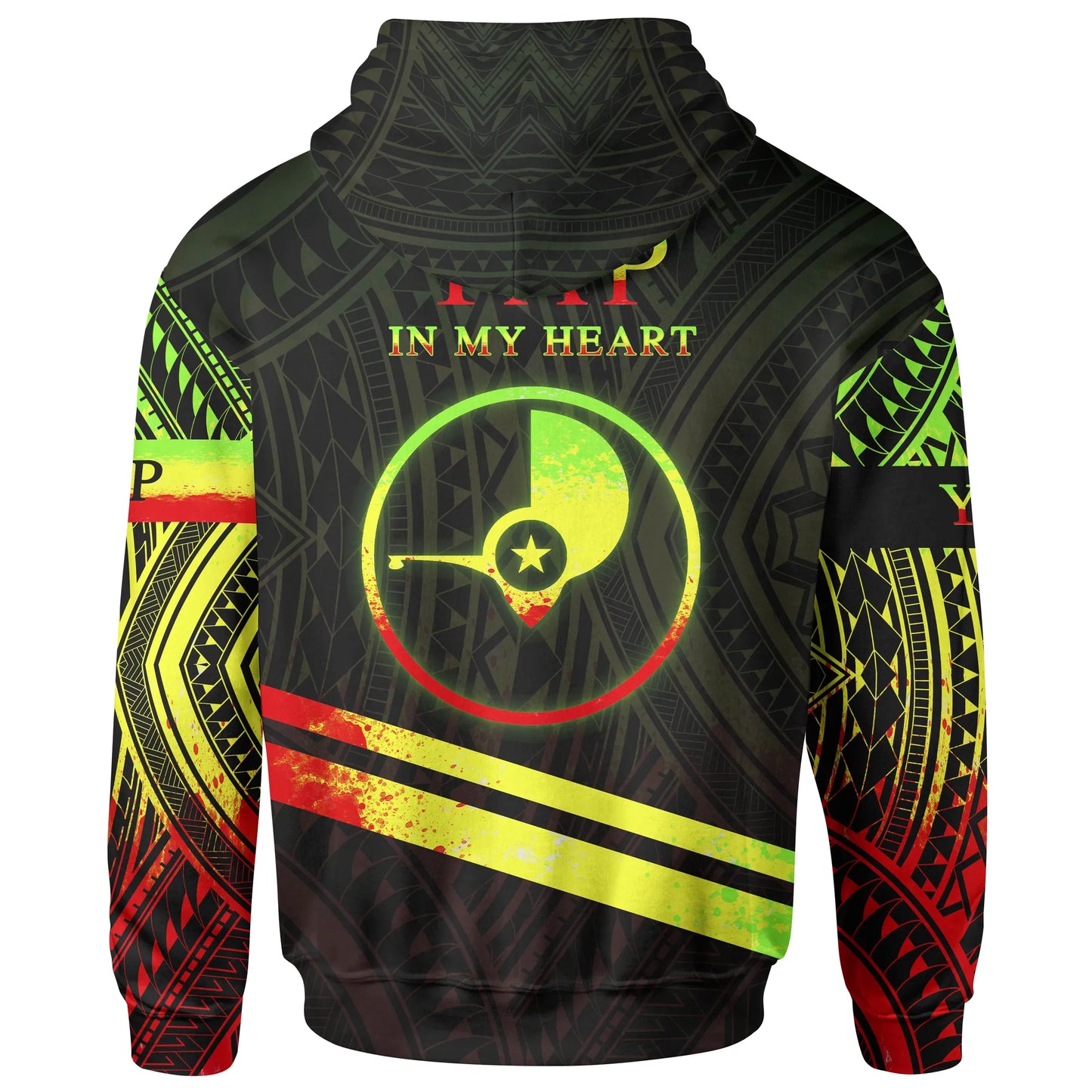 Yap State Hoodie - In My Heart Style Reggae Polynesian Patterns