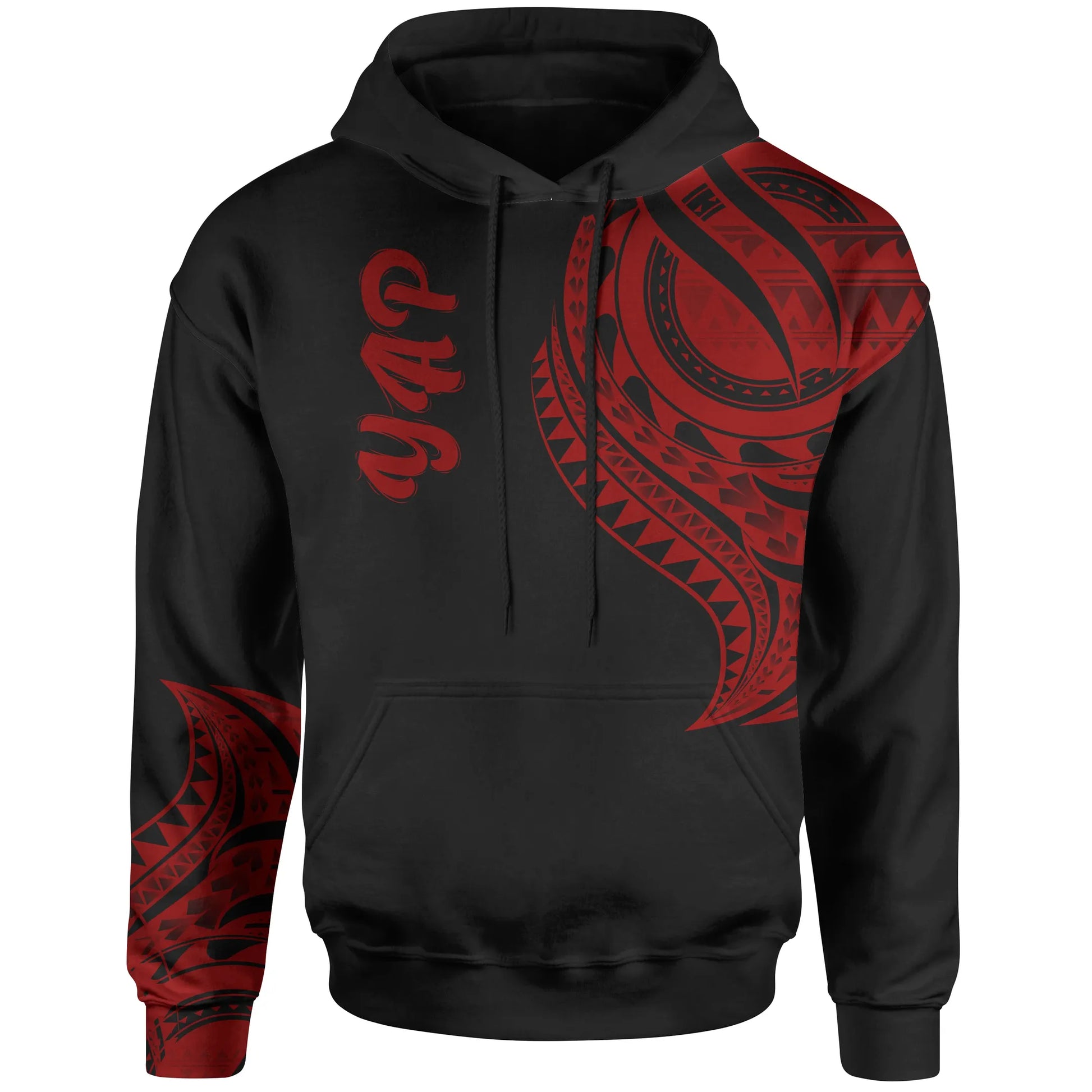 Yap State Hoodie - Yap State Tatau Red Patterns