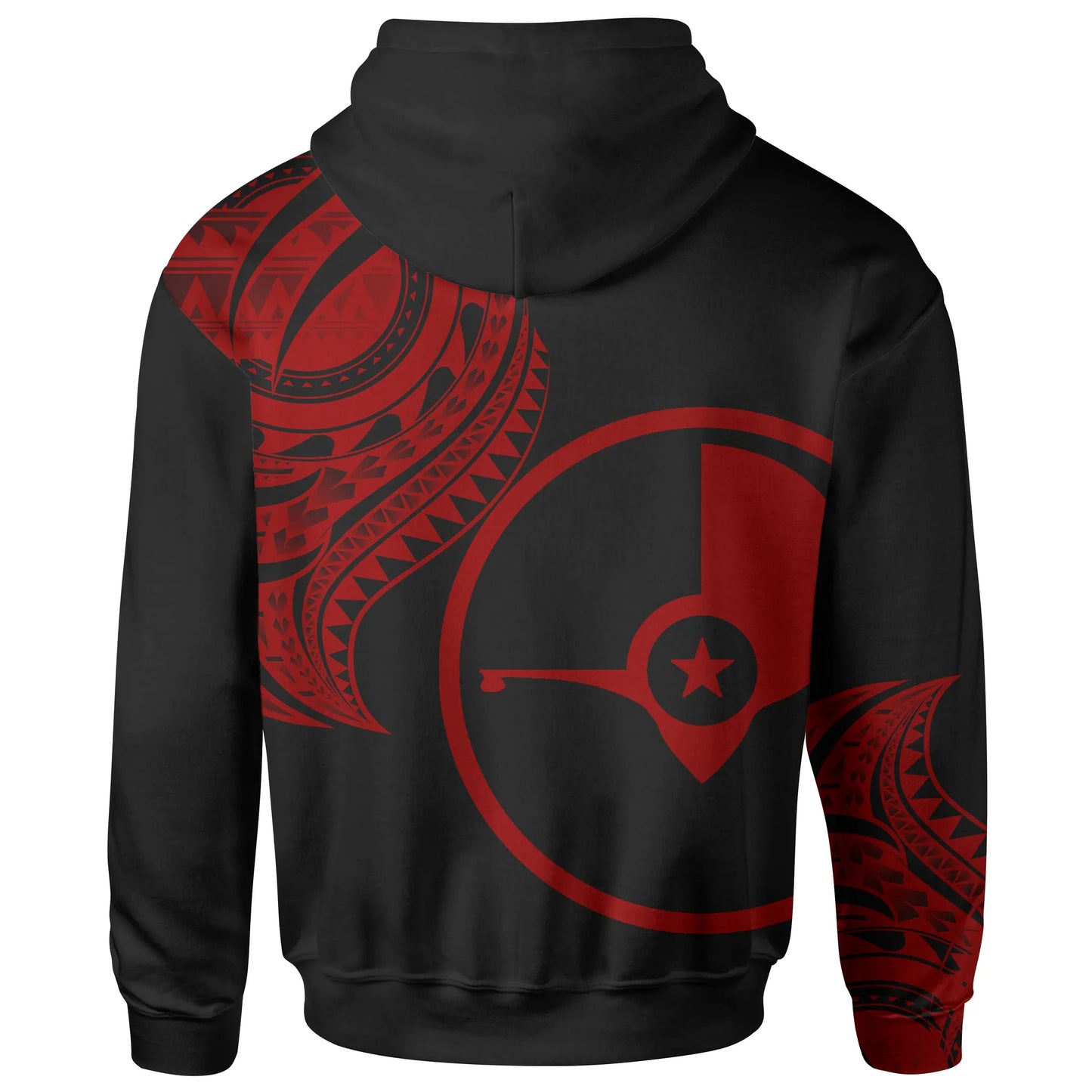 Yap State Hoodie - Yap State Tatau Red Patterns