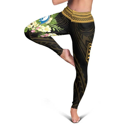 Yap State Legging - Polynesian Gold Patterns Collection