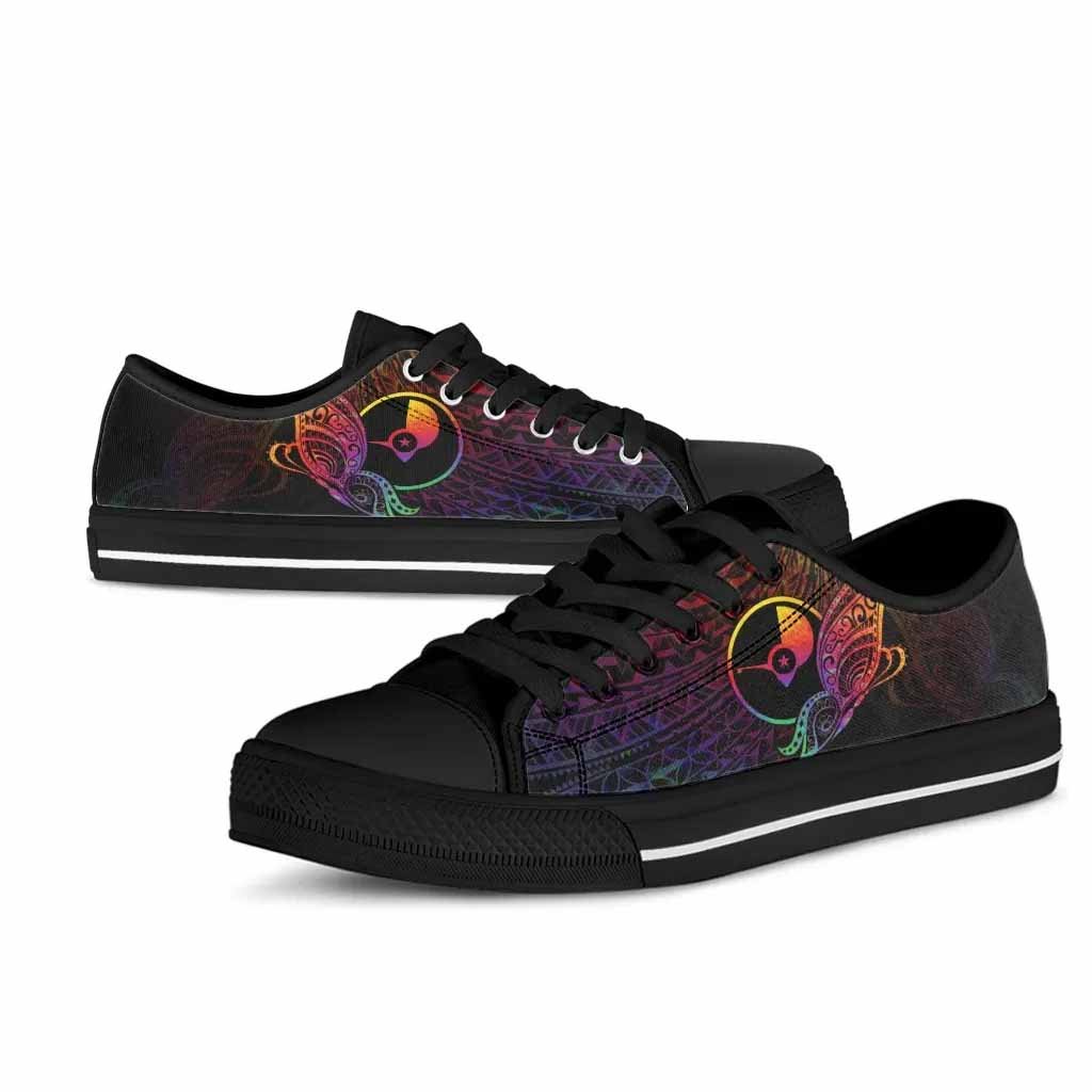 Yap State Low Top Shoes - Butterfly Polynesian Style