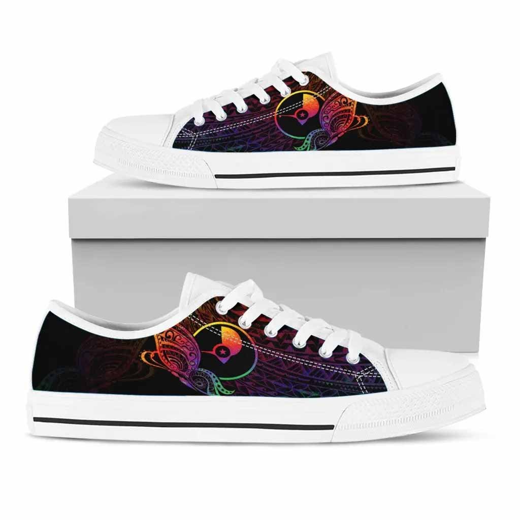 Yap State Low Top Shoes - Butterfly Polynesian Style