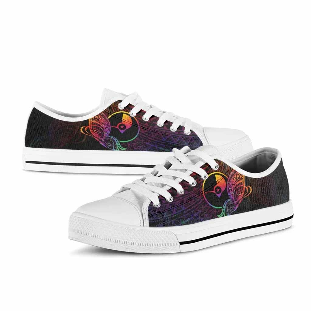 Yap State Low Top Shoes - Butterfly Polynesian Style