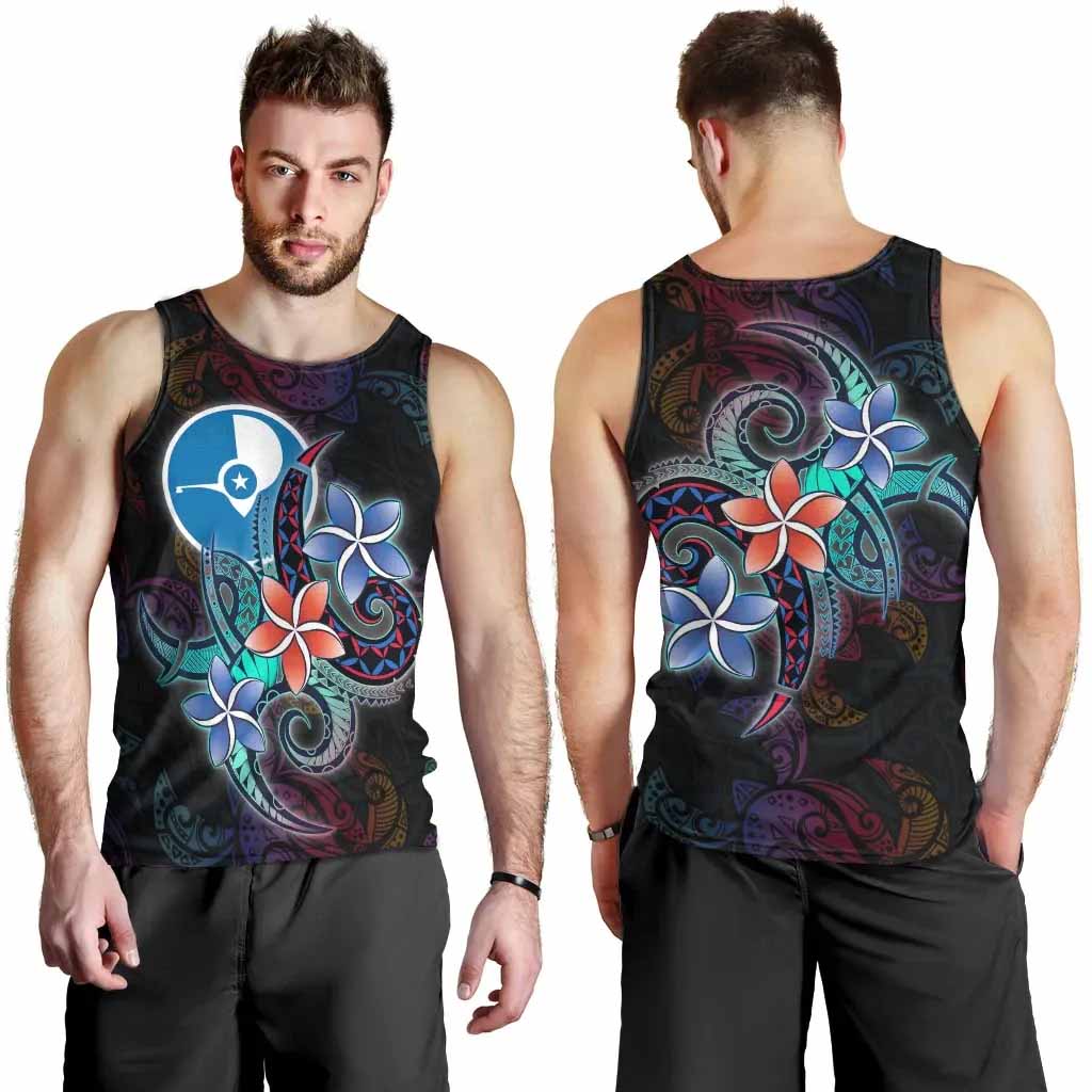 Yap State Men Tank Top - Plumeria Flowers Style