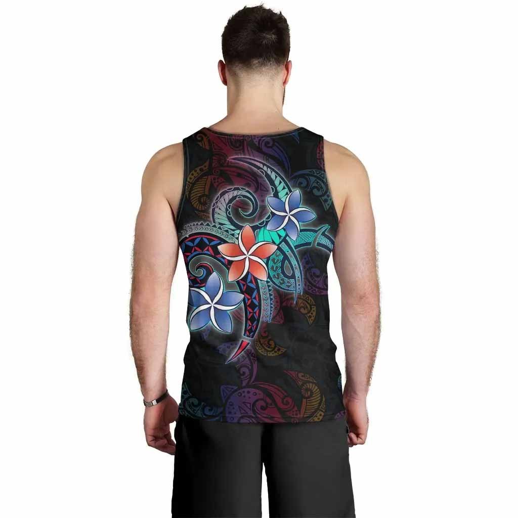 Yap State Men Tank Top - Plumeria Flowers Style
