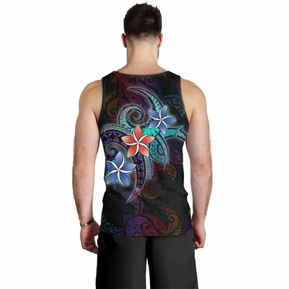 Yap State Men Tank Top - Plumeria Flowers Style