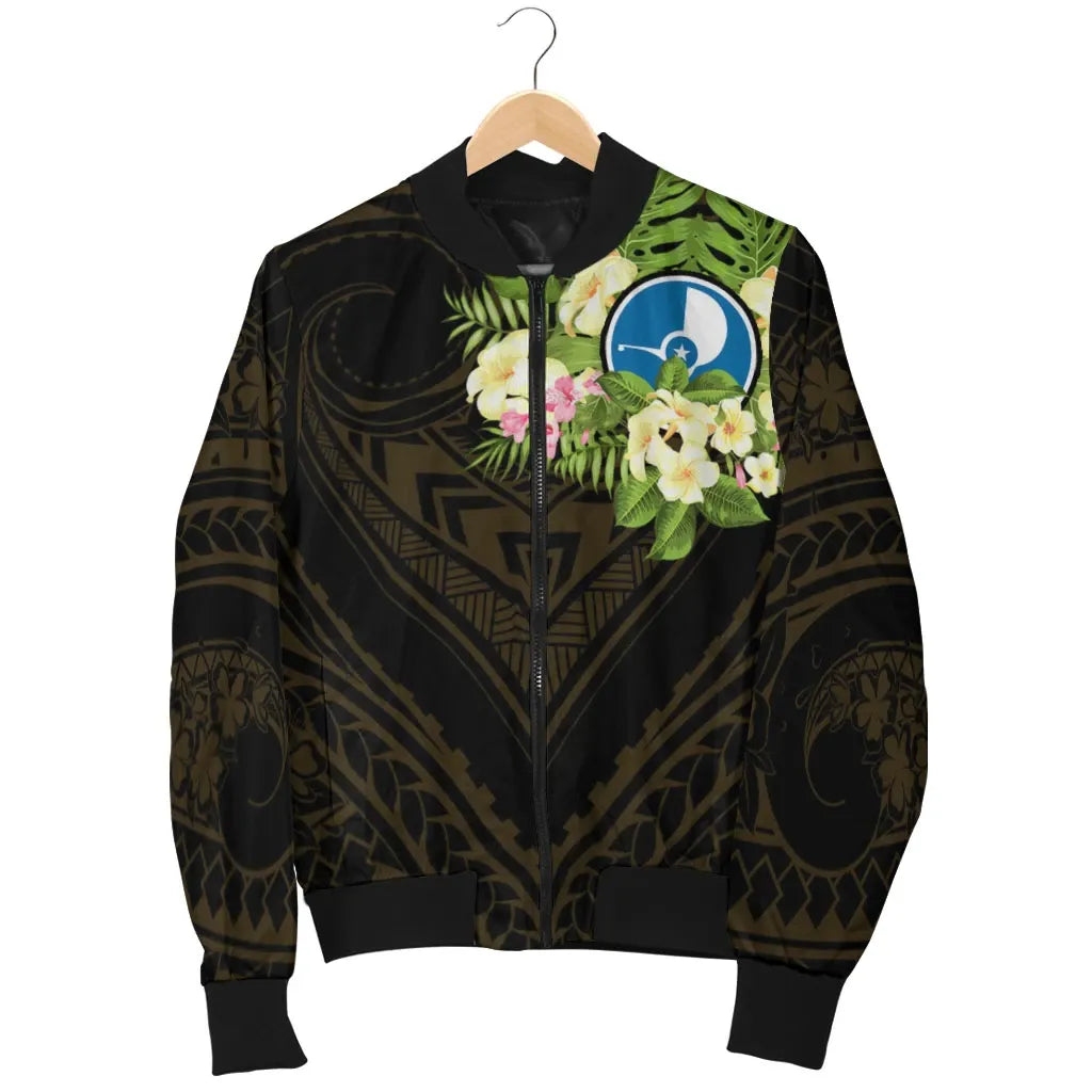 Yap State Bomber Jacket - Polynesian Gold Patterns Collection