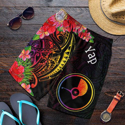 Yap State Men Shorts - Tropical Hippie Style