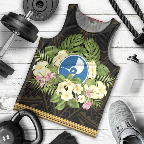 Yap State Men Tank Top - Polynesian Gold Patterns Collection