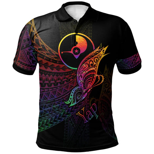 Yap State Polo Shirt - Butterfly Polynesian Style