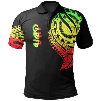 Yap State Polo Shirt - Yap State Tatau Reggae Patterns