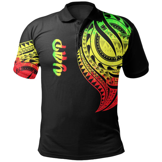 Yap State Polo Shirt - Yap State Tatau Reggae Patterns