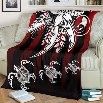 Yap State Premium Blanket - Vertical Stripes Style