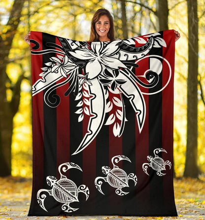 Yap State Premium Blanket - Vertical Stripes Style