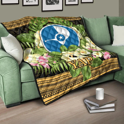 Yap State Premium Quilt - Polynesian Gold Patterns Collection