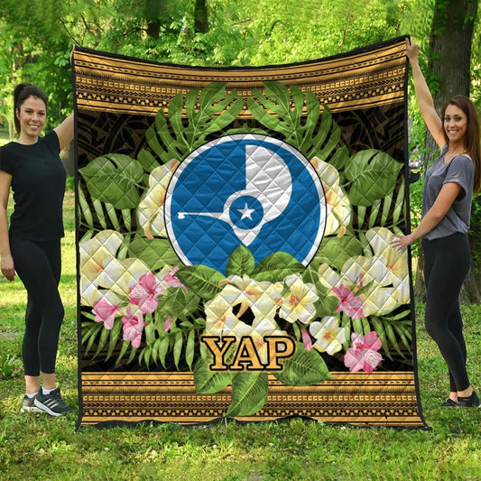 Yap State Premium Quilt - Polynesian Gold Patterns Collection
