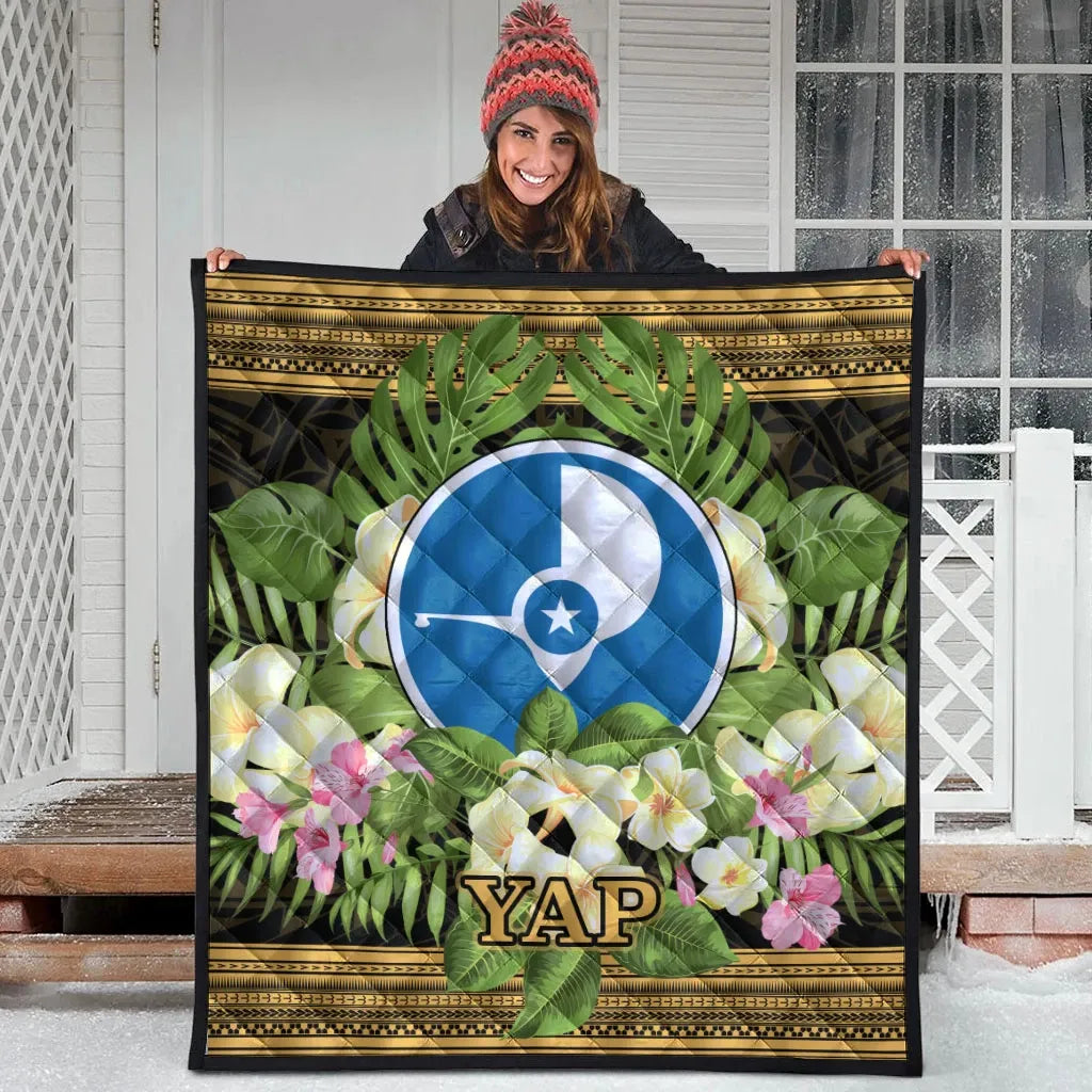 Yap State Premium Quilt - Polynesian Gold Patterns Collection