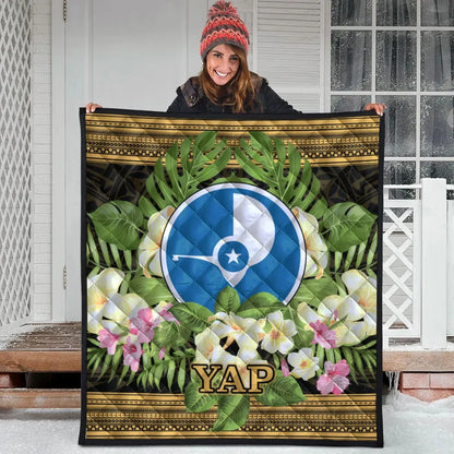 Yap State Premium Quilt - Polynesian Gold Patterns Collection