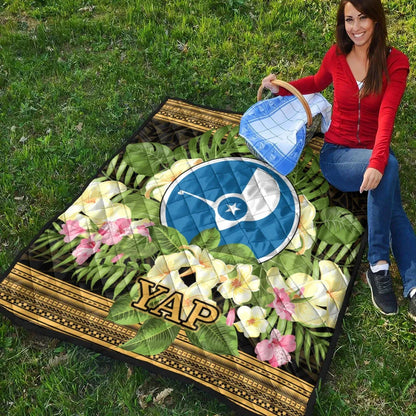 Yap State Premium Quilt - Polynesian Gold Patterns Collection