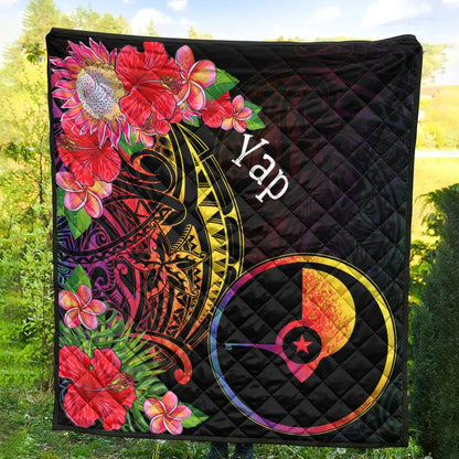 Yap State Premium Quilt - Tropical Hippie Style