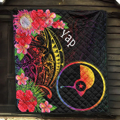 Yap State Premium Quilt - Tropical Hippie Style