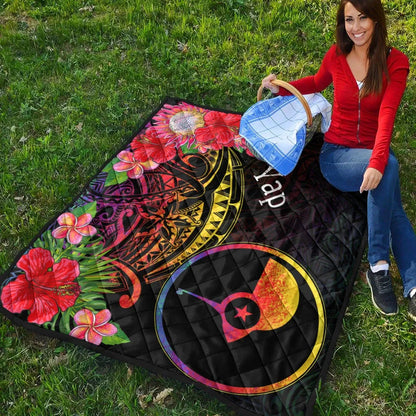 Yap State Premium Quilt - Tropical Hippie Style