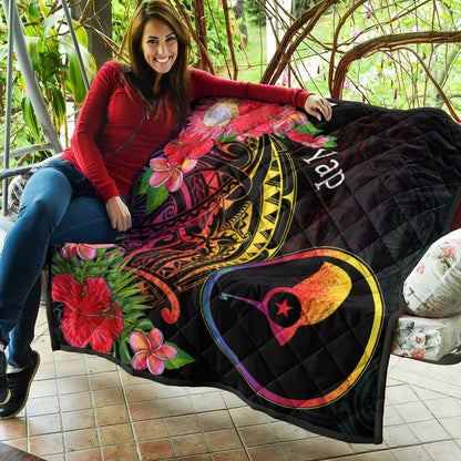 Yap State Premium Quilt - Tropical Hippie Style