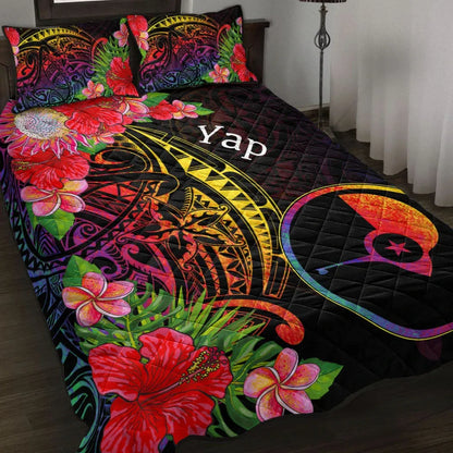 Yap State Quilt Bed Set - Tropical Hippie Style
