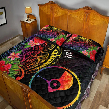 Yap State Quilt Bed Set - Tropical Hippie Style