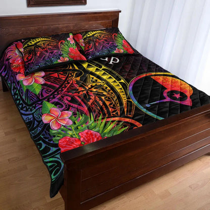 Yap State Quilt Bed Set - Tropical Hippie Style