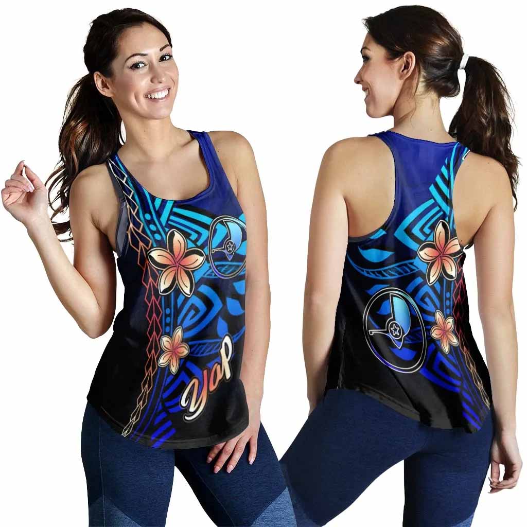 Yap Women Racerback Tank - Vintage Tribal Mountain
