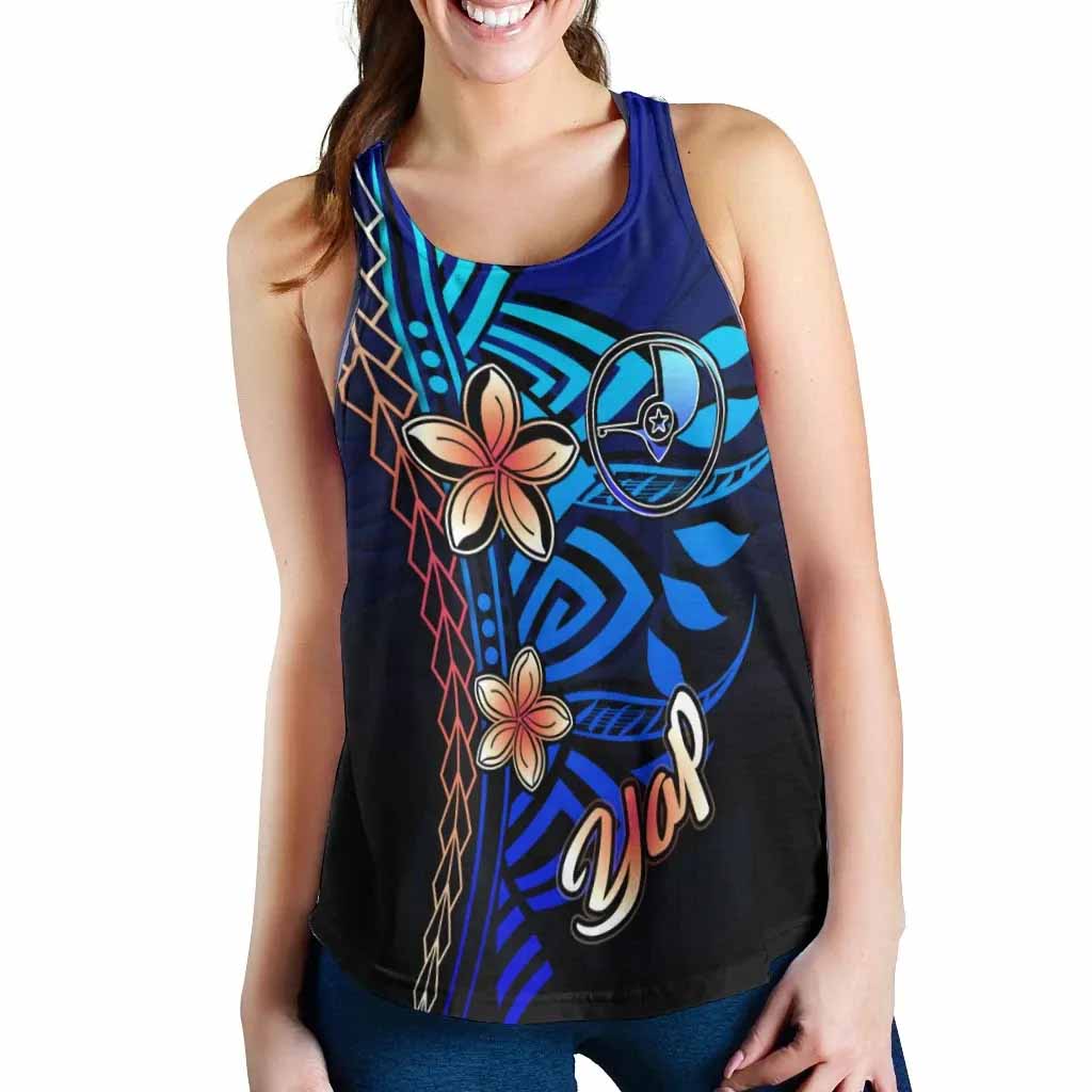 Yap Women Racerback Tank - Vintage Tribal Mountain