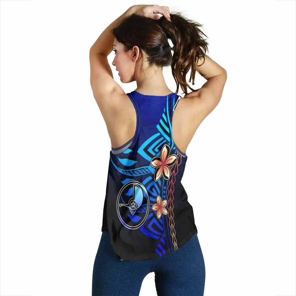 Yap Women Racerback Tank - Vintage Tribal Mountain