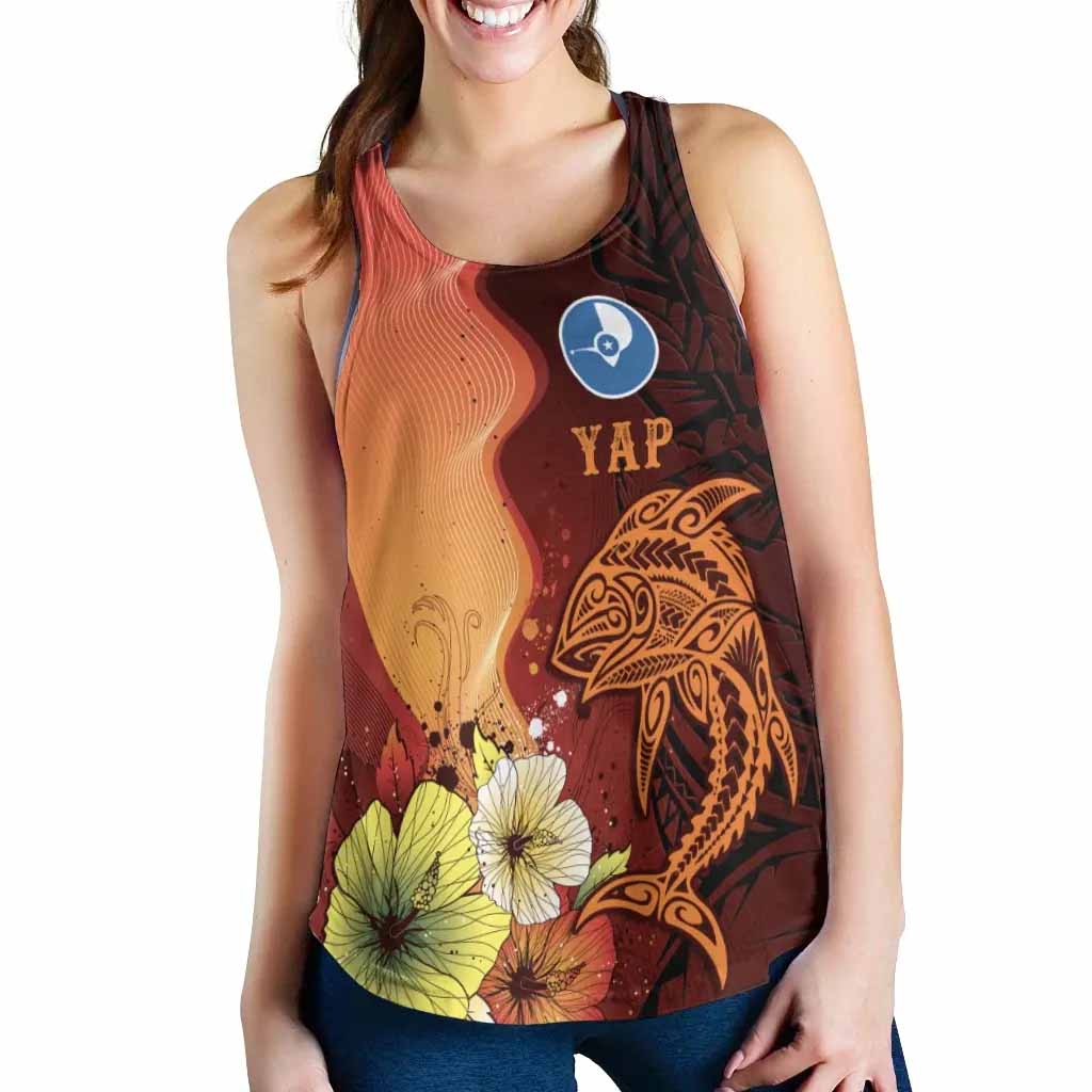 Yap Women Racerback Tank - Tribal Tuna Fish