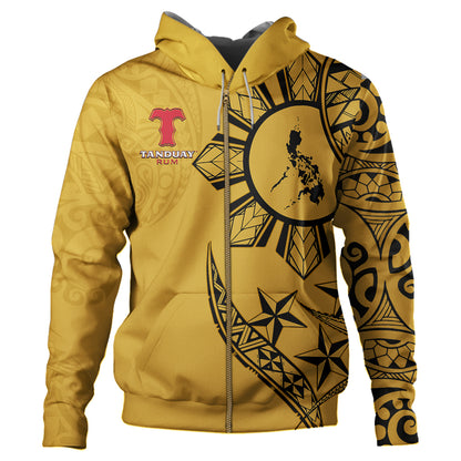 Philippines Hoodie Tanduay Rum Tribal Sun In My Heart Yellow