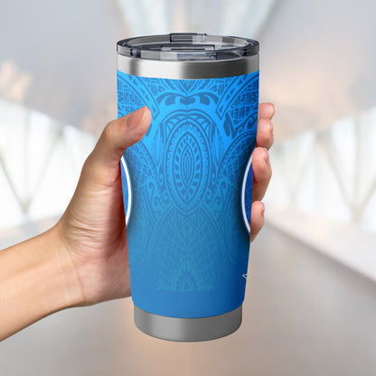 Yap Islands Flag Color With Traditional Patterns Tumbler